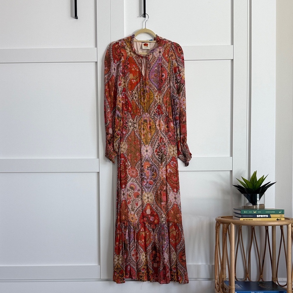 FARM Rio Anthropology Mosaic Long Sleeve Maxi Dress
